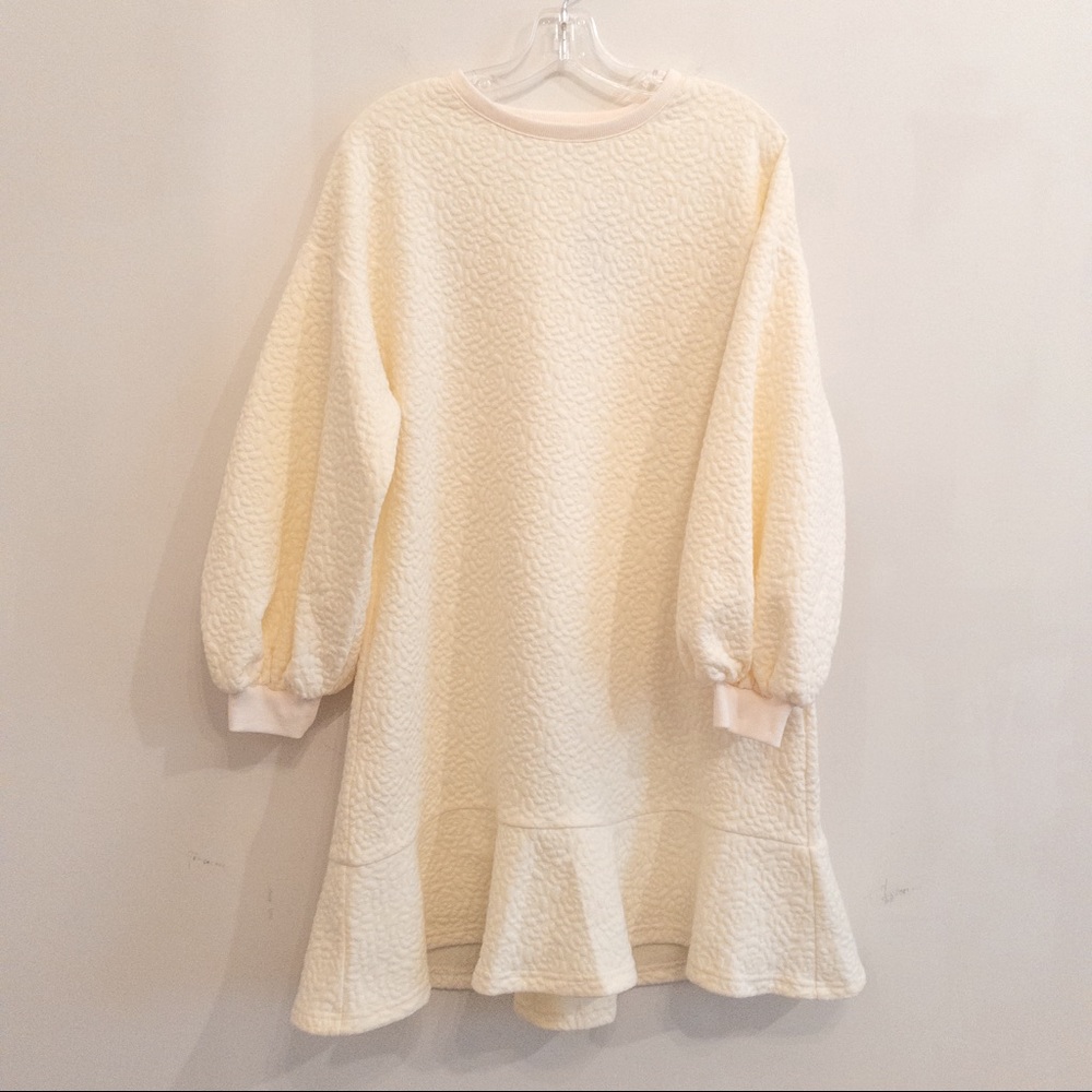 NWT Anthropologie Cream Textured Dress
